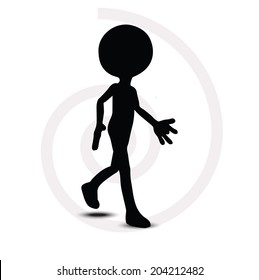 EPS Vector 10 - 3d man in walking pose