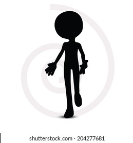 EPS Vector 10 - 3d man in walking pose