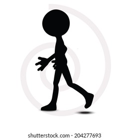 EPS Vector 10 - 3d man in walking pose