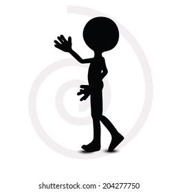 EPS Vector 10 - 3d man in walking pose