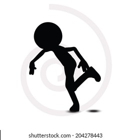 EPS Vector 10 - 3d man in running pose