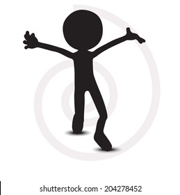 EPS Vector 10 - 3d man with hands open