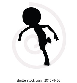 EPS Vector 10 - 3d man in running pose