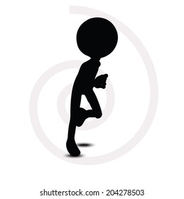 EPS Vector 10 - 3d man in running pose