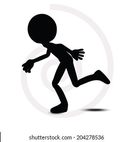 EPS Vector 10 - 3d man in running pose