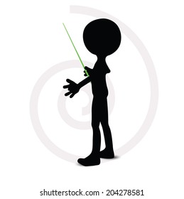 EPS Vector 10 - 3d man in pointing pose