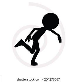 EPS Vector 10 - 3d man in running pose