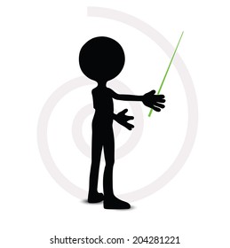 EPS Vector 10 - 3d man in pointing pose