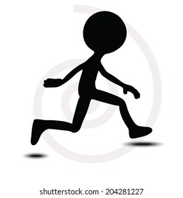 EPS Vector 10 - 3d man in leaping pose