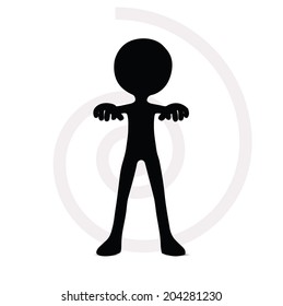 EPS Vector 10 - 3d man holding an object for giving message