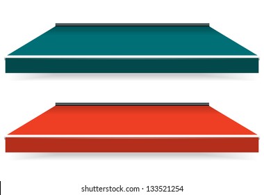 EPS Vector 10 - Colorful set of single color awnings