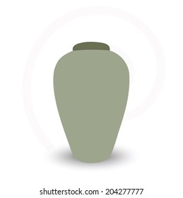 EPS Vector 10 - green vase isolated on white