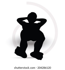 EPS Vector 10 - man silhouette on sofa