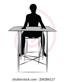 EPS Vector 10 - man sitting at the table