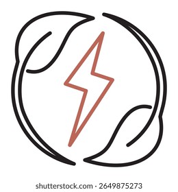 EPS vector icon of clean energy, ideal for use in eco, recycling, and sustainability themes.