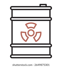 Icono de Vector EPS de residuos peligrosos, ideal para su uso en temas de eco, reciclaje y sostenibilidad.