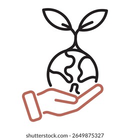 EPS vector icon of sustainability, ideal for use in eco, recycling, and sustainability themes.