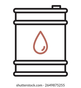 EPS vector icon of waste oil, ideal for use in eco, recycling, and sustainability themes.