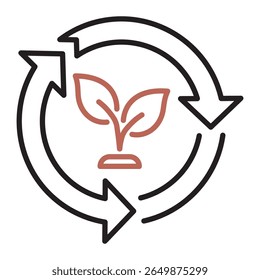 EPS vector icon of zero waste, ideal for use in eco, recycling, and sustainability themes.