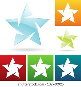 eps vector illustration of ice star icons