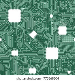 EPS vector motherboard abstract seamless background.