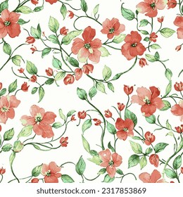 eps vector seamless pattern fashion print retro pink flowers vintage background floral texture illustration botanical art ornament flora garden image colorful plant modern flora bloom beauty endless 