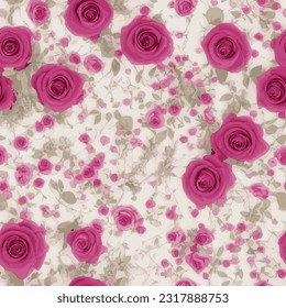 eps vectorial sin fisuras moda impresión flores rosadas fondo textura floral ilustración arte botánico ornamento flora jardín imagen planta colorida flora moderna belleza inagotable repetición repetitiva