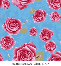 vectorial sin fisuras moda impresión rosa fondo textura floral ilustración arte botánico ornamento flora jardín imagen planta colorida flora moderna belleza inagotable repetición repetitiva