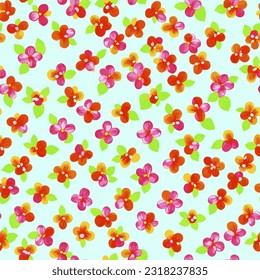 eps vector seamless pattern fashion print red berries background floral texture illustration botanical art ornament flora garden image colorful plant modern flora bloom beauty endless repeating