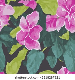 eps vectorial sin fisuras moda impresión color de agua fondo textura floral ilustración arte botánico ornamento flora jardín imagen planta colorida flora moderna belleza inagotable repetición repetitiva