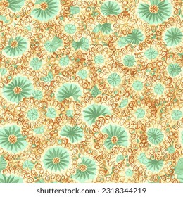 eps vector seamless pattern fashion print abstract dandelion background floral texture illustration botanical art ornament flora garden image colorful plant modern flora bloom beauty endless repeating