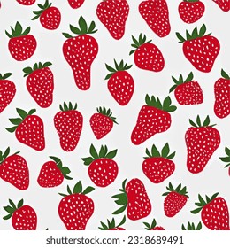 eps vectorial sin costuras moda impresión colorido fresa fondo berry textura ilustración arte botánico ornamento imagen vegana colorido deliciosa flor de fruta moderna belleza interminable repetición