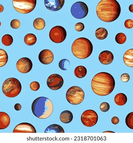 eps vector seamless pattern fashion print planets background space texture illustration astronomy art ornament cute image colorful universe seed modern galaxy beauty endless repeat