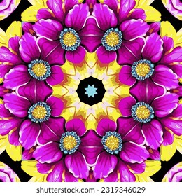 eps vector seamless pattern fashion print colorful background floral texture illustration botanical art ornament mandala image ethnic modern flora tribal beauty endless ethnic repeating