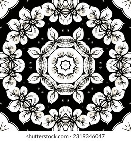 eps vector seamless pattern fashion print colorful background floral texture illustration botanical art ornament mandala image ethnic modern flora tribal beauty endless ethnic repeating