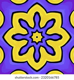 eps vectorial sin fisuras moda imprimir fondo colorido textura geométrica ilustración de arte floral ornamento mandala imagen de la flora moderna étnica belleza tribal interminable repetición étnica