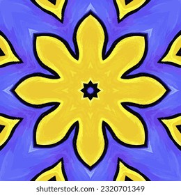eps vectorial sin fisuras moda imprimir fondo colorido textura geométrica ilustración de arte floral ornamento mandala imagen de la flora moderna étnica belleza tribal interminable repetición étnica
