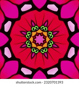 eps vectorial sin fisuras moda imprimir fondo colorido textura geométrica ilustración de arte floral ornamento mandala imagen de la flora moderna étnica belleza tribal interminable repetición étnica