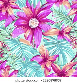 eps vectorial sin fisuras moda imprimir flores fondo textura floral ilustración arte botánico ornamento flora jardín imagen planta colorida flora moderna belleza inagotable repetición