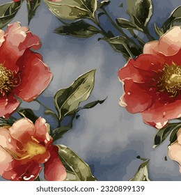 eps vector seamless pattern fashion print flowers background floral texture illustration botanical art ornament flora garden image colorful plant modern flora bloom beauty endless repeat