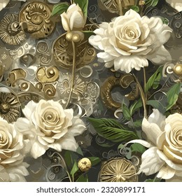eps vector seamless pattern fashion print flowers background floral texture illustration botanical art ornament flora garden image colorful plant modern flora bloom beauty endless repeat