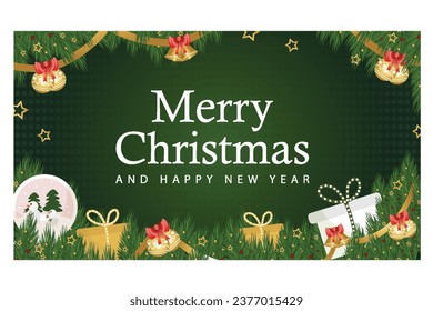 EPS vertical poster template for Christmas and New Year