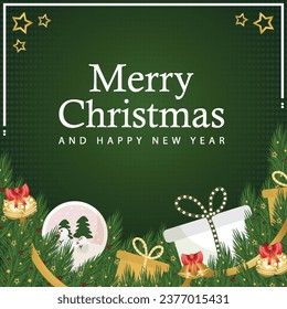 EPS vertical poster template for Christmas and New Year