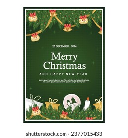 EPS-Vorlage für vertikale Plakate zu Weihnachten und Neujahr