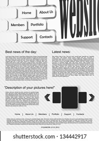 eps, website design template
