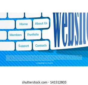 eps, website design template