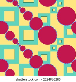 (EPS, so you can edit it)
A pattern that contains circles and squares with a little touch of dotted lines and a cheerful color