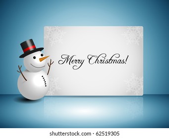 EPS10 3D Snowman Vector Design