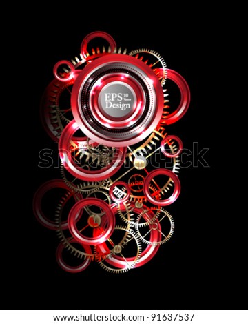 eps10 abstarct background metallic gear