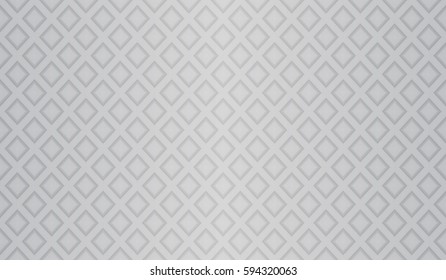 EPS10. Abstract 3d geometric background. White seamless texture with shadow. Simple clean white background texture. 3D Vector interior wall panel pattern.
